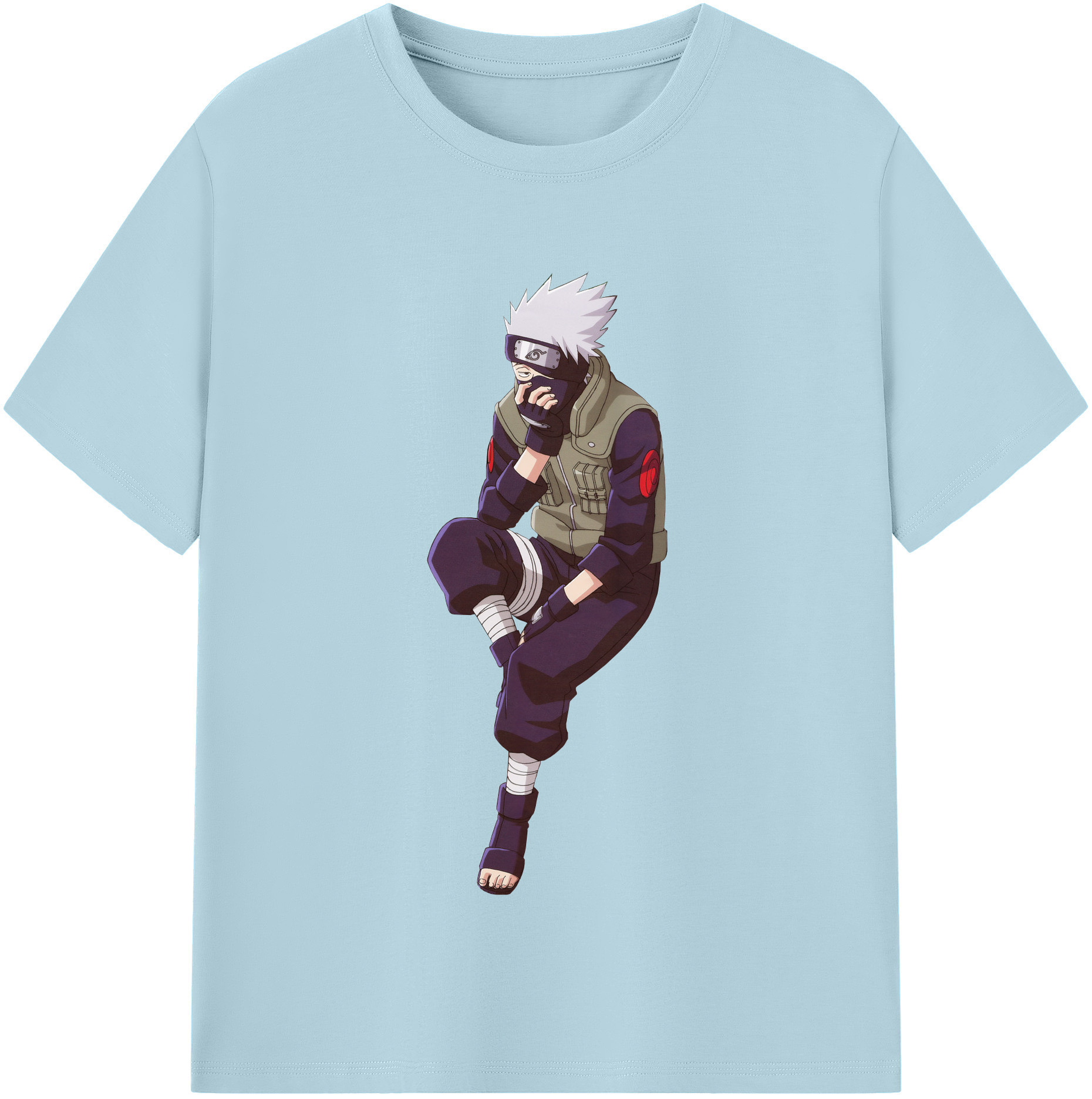 NARUTO -ナルト- はたけ カカシ Hatake Kakashi 綿100％半袖Tシャツ（フロントプリント）